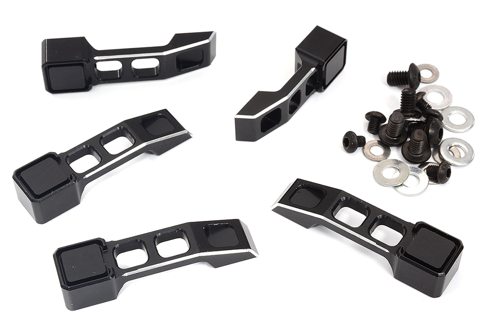 C32413BLACK Billet Machined Realistic Black Handle Set(5) for Axial 1/6 SCX6 Jeep JLU 250004 - Image 1