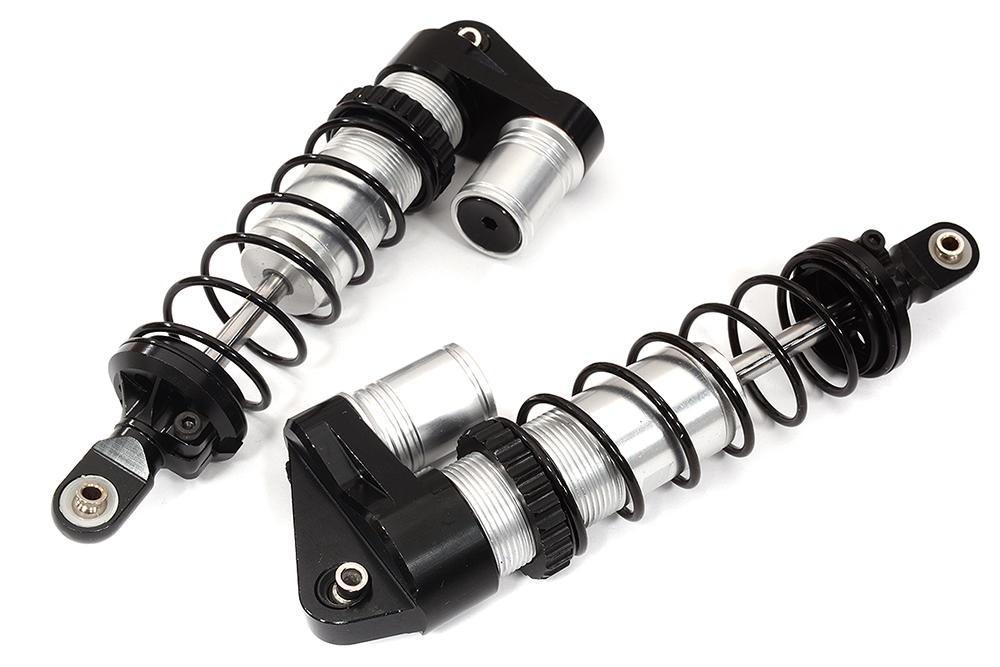 C32425SILVER Silver Adjustable Piggyback Shocks for Traxxas 1/10 Maxx 4S - 2 Pack 8961 - Image 1