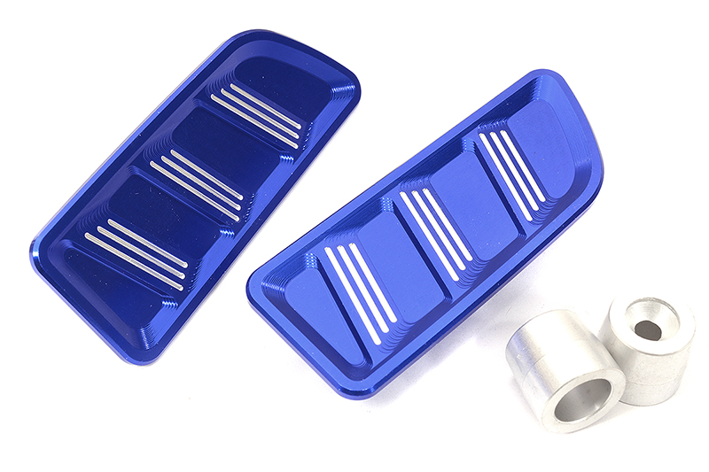 C32435BLUE Billet Machined Realistic Front Hood Vents for Axial 1/6 JLU Wrangler 250004 - Image 1