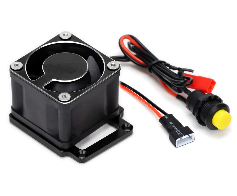 C32508BLACK Black 39x39x28mm HD Cooling Fan w/ Alloy Mount for Traxxas 1/8 Sledge - Image 1