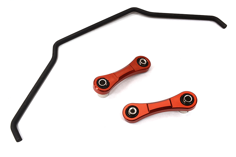 C32554RED Red Anti Sway Bar Set for Losi 1/5 DBXL-E 2.0 RC Desert Buggy - Image 1