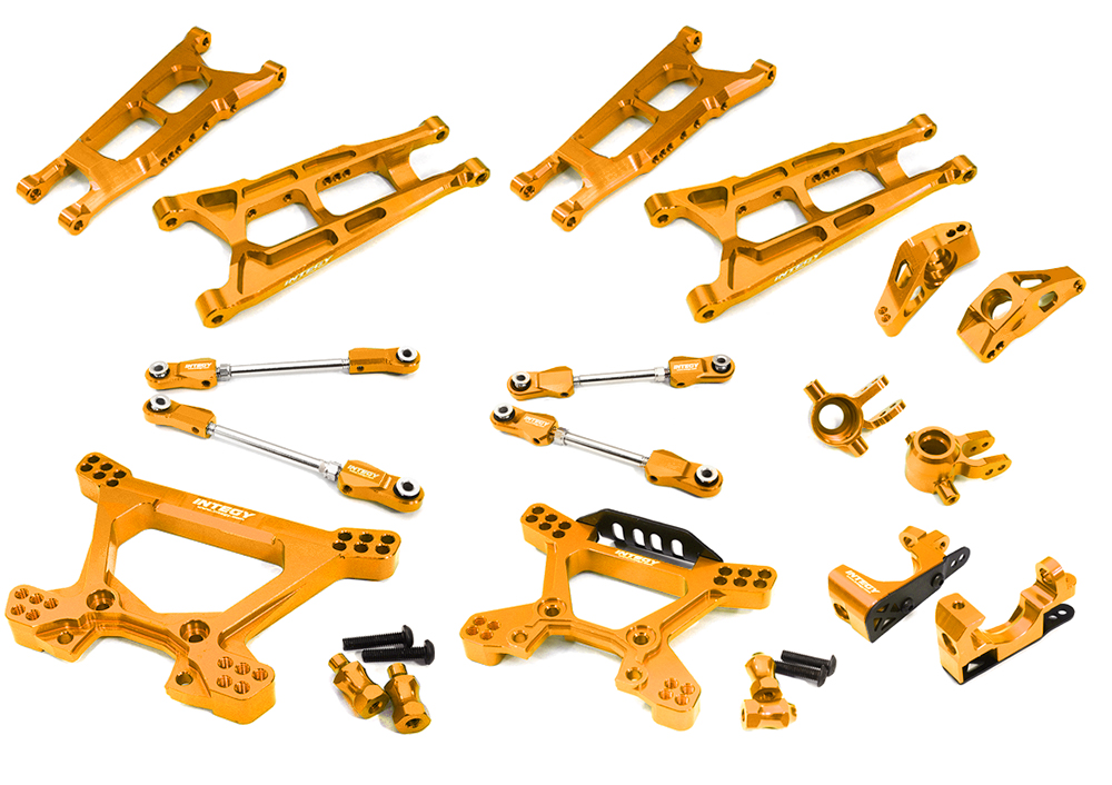 C32560ORANGE Billet Machined Alloy Suspension Kit for Traxxas 1/10 Hoss 4X4 - Image 1