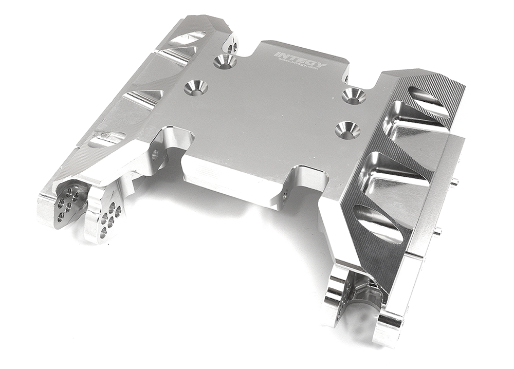 C32570SILVER Billet Machined Center Transmission Gearbox Lower Mount for Axial SCX6 251004 - Image 1