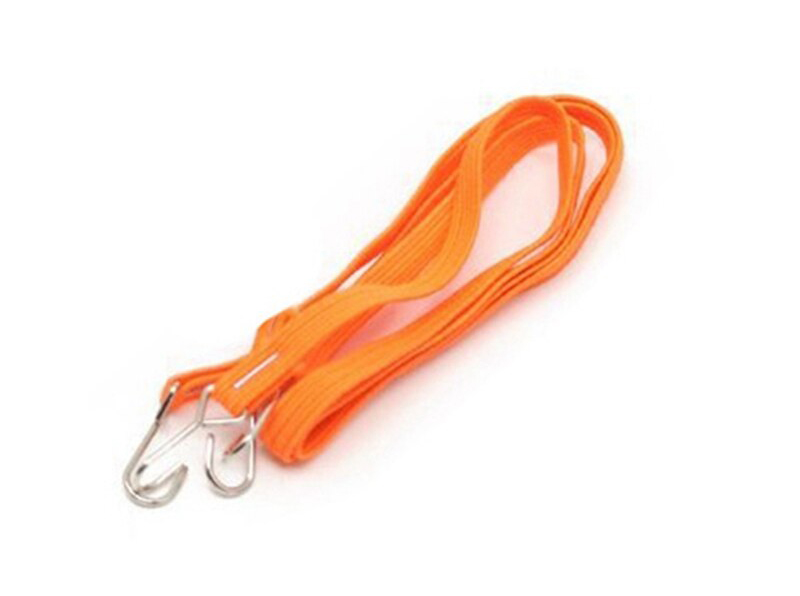 C32785ORANGE 1/10 Model Scale 400mm Bungee Elastic Cord Straps (2)+Hooks for Off-Road Crawler - Image 1