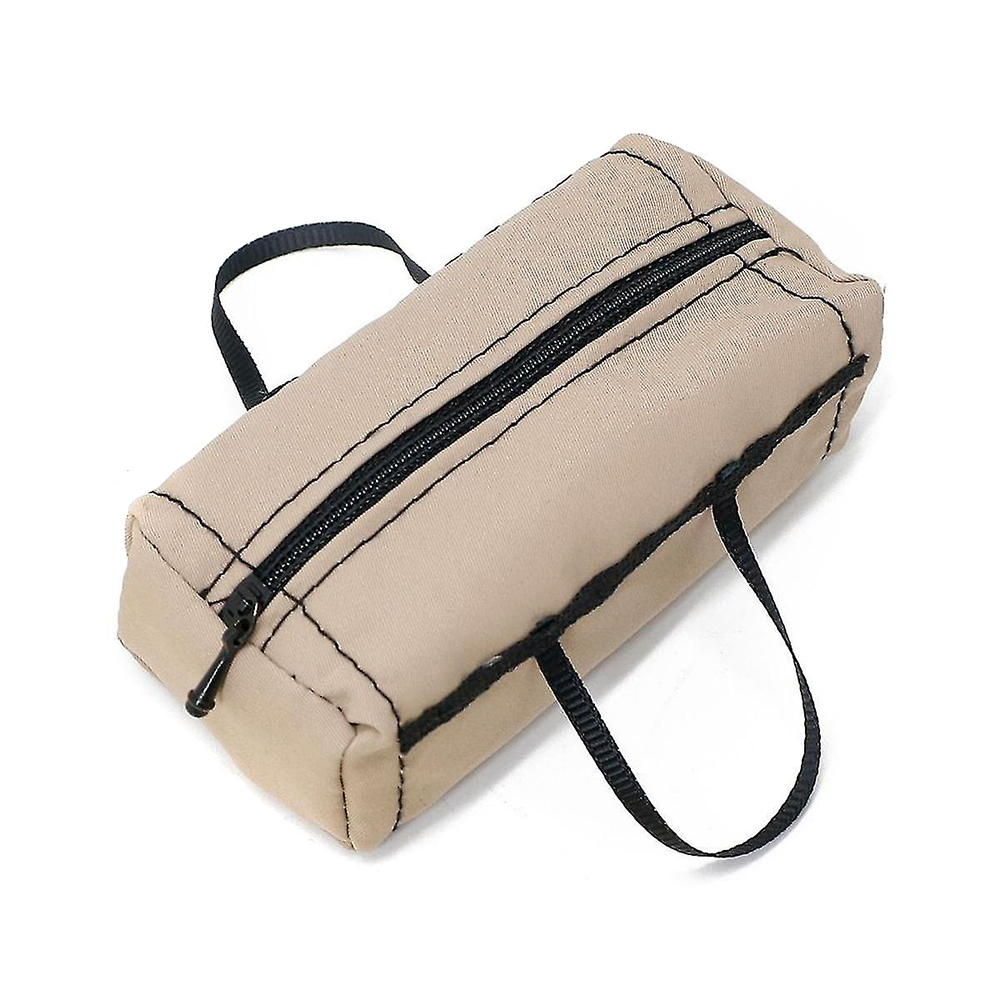 C32898BROWN Realistic Hand Carrying Bag 90x40x30mm 1/10 Scale Display Model - Image 1
