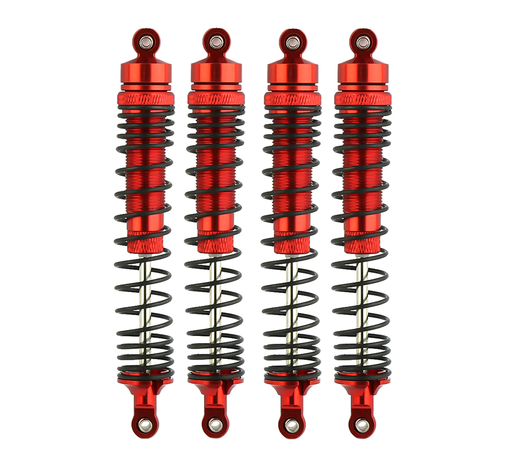 C32906RED Red Alloy Machined Shock Set (4pcs) for Losi 1/8 LMT 1.0 4WD Monster Truck - Image 1