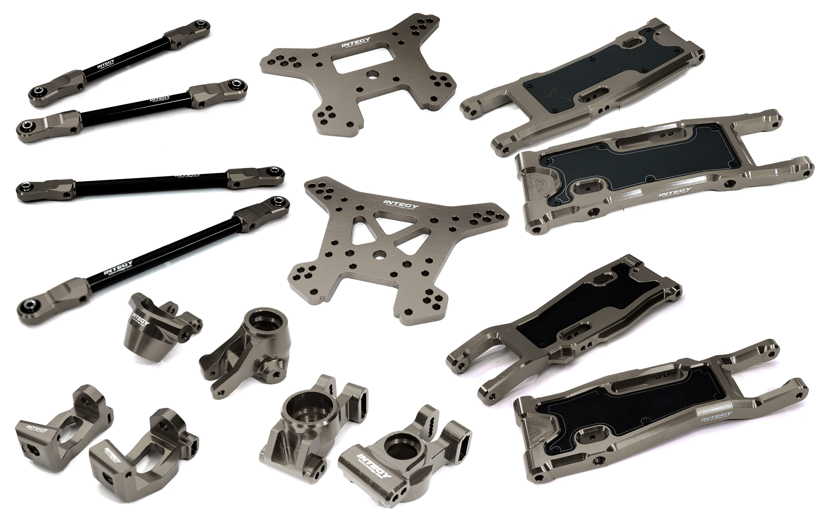 C32955GREY Complete Grey Suspension Upgrade Kit for Traxxas Sledge 4WD 1/8 Scale - Image 1