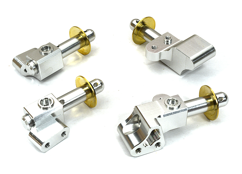 C32964SILVER Machined F&R Body Mounts & Posts for Arrma 1/8 Notorious 6S BLX V5 AR320365 - Image 1