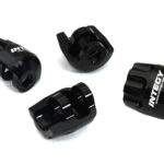 Black Billet Machined Shock Cap Protectors for Arrma 1/8 Kraton 6S BLX AR330492