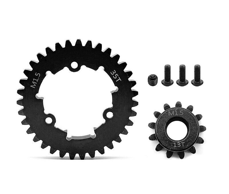 C33108 HD Steel 8mm Bore 13T Pinion+35T Spur Gear Set 1.5 MOD for Traxxas X-Maxx & XRT - Image 1
