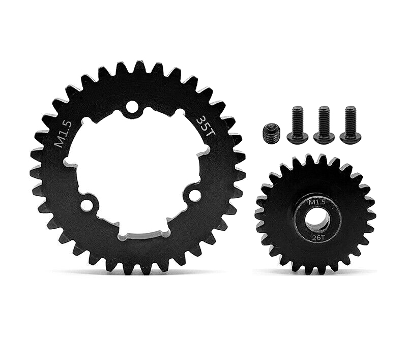C33121 HD Steel 8mm Bore 26T Pinion+35T Spur Gear Set 1.5 MOD for Traxxas X-Maxx & XRT - Image 1