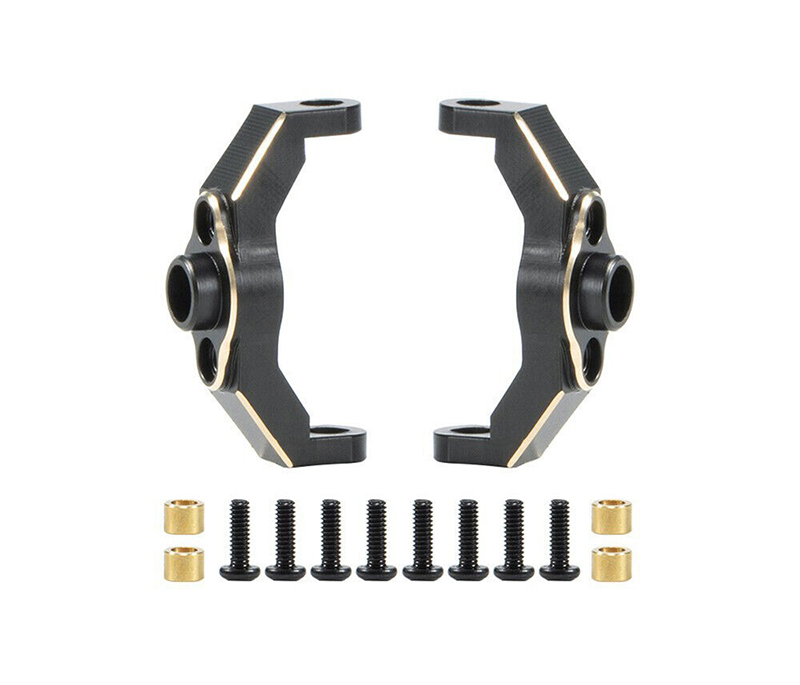 C33165 Brass Alloy Caster Blocks (2) 6g Each for Traxxas 1/18 TRX-4M Scale RC Crawler - Image 1