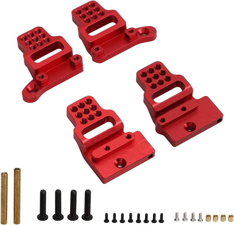 C33170RED Alloy Machined Shock Towers (4 pcs) for Traxxas 1/18 TRX-4M Scale Crawler 9826 - Image 1