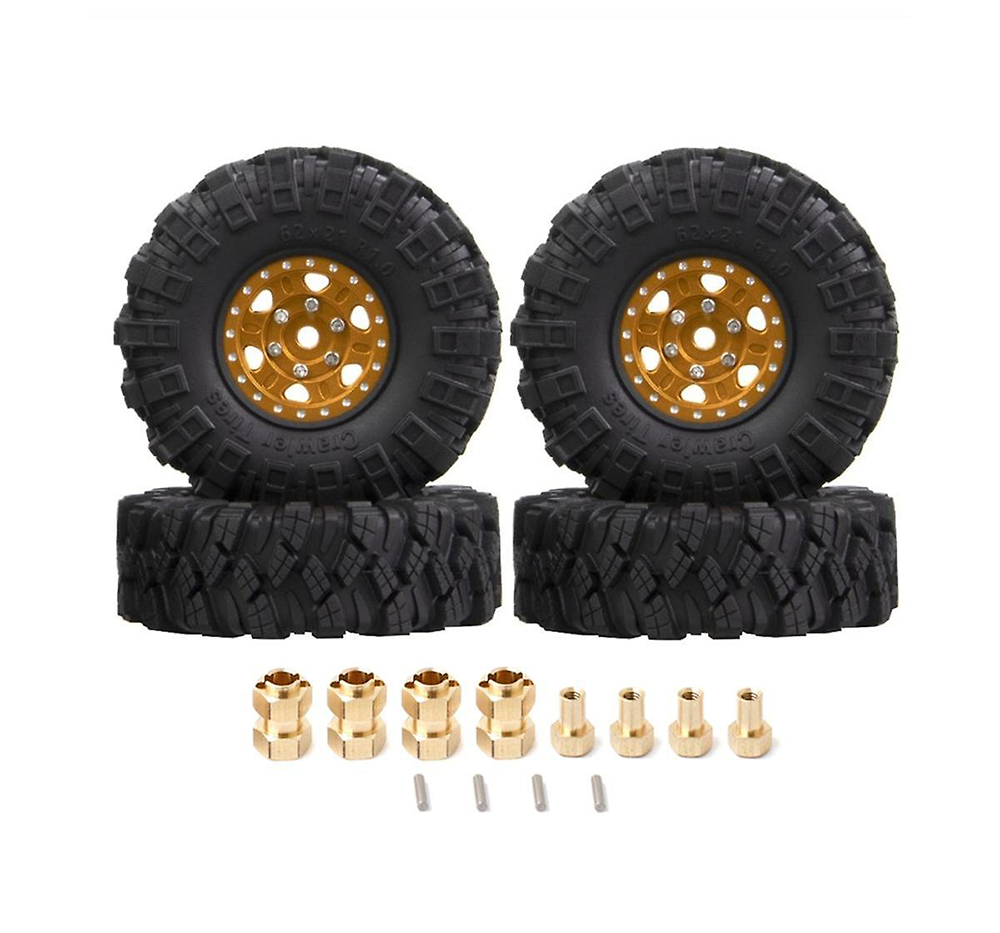 C33190ORANGE Alloy 1.0 Beadlock Wheels, Tires & Adapters(4) for Traxxas 1/18 TRX-4M 9869 9871 - Image 1