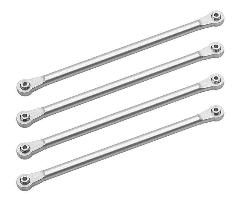 C33196SILVER Alloy Machined Upper Suspension Linkages for Losi 1/8 LMT 1.0 4WD Monster Truck - Image 1