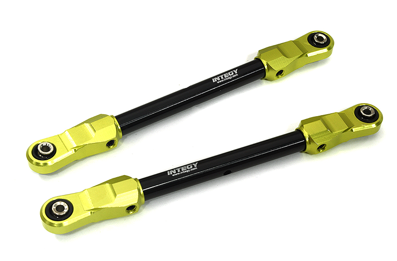 C33269GREEN Billet Machined Front 120mm Toe Links (2) for Traxxas 1/8 Sledge 4WD 9549 - Image 1