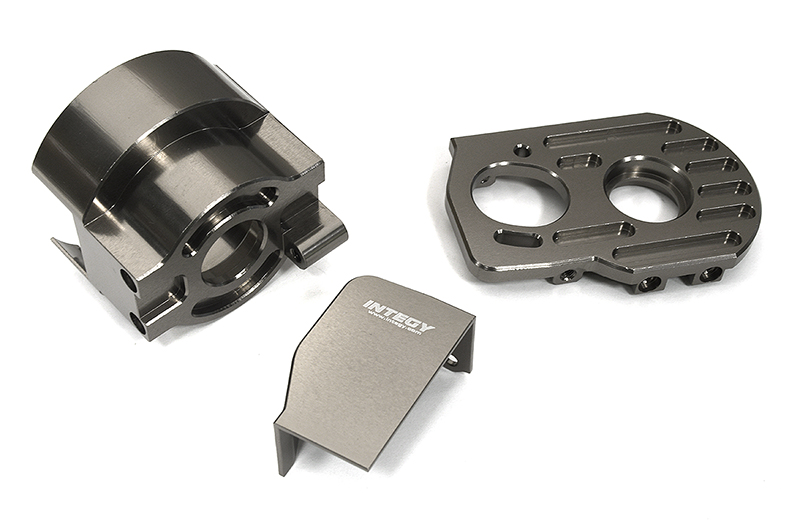 C33279GREY Billet Machined Center Diff & Motor Mount Set for Losi 1/10 Lasernut U4 4WD RTR - Image 1