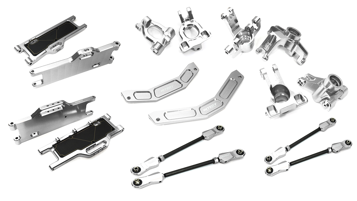 C33280SILVER Silver Billet Machined Suspension Upgrade for Arrma 1/10 Kraton 4X4 4S V2 BLX - Image 1