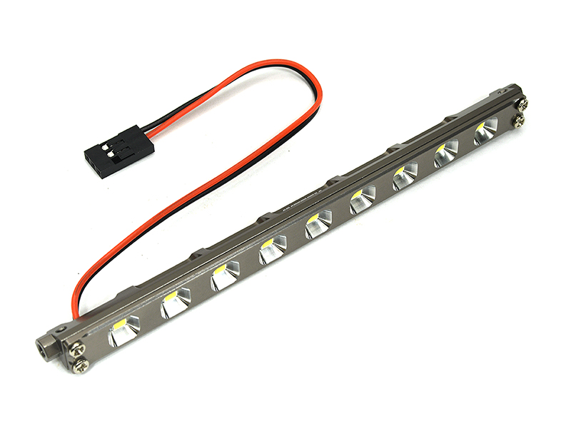 C33308GREY Billet Machined Front LED Light Bar for Losi 1/10 Lasernut U4 4WD Brushless RTR - Image 1