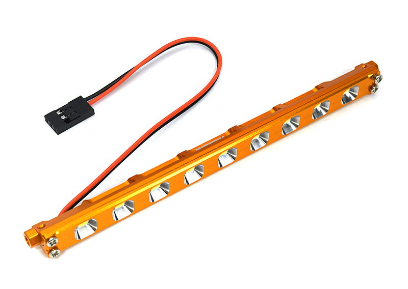C33308ORANGE Billet Machined Front LED Light Bar for Losi 1/10 Lasernut U4 4WD Brushless RTR - Image 1