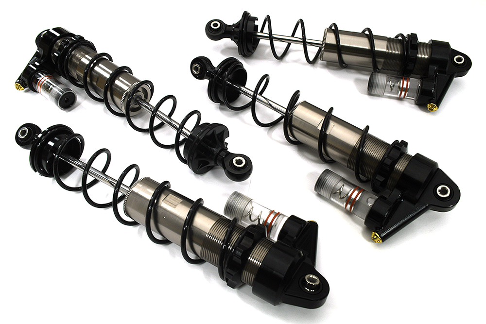 C33328GREY Piggyback Shock Set (4) for Arrma 1/5 Kraton 4X4 8S BLX ARA330609 ARA330610 - Image 1