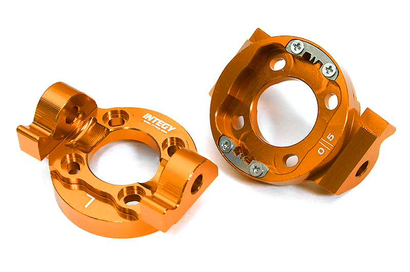 C33334ORANGE Billet Machined Caster Blocks for Losi 1/8 LMT 1.0 4WD Monster Truck - Image 1