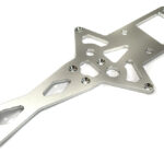 Billet Machined Silver Center Chassis Brace for Losi 1/6 Super Baja Rey 1.0, 2.0