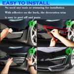 Glossy Carbon Front Fog Lamp Aero Trim Covers for Tesla 20-24 Model Y - Image 4