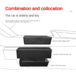 Black Central Control Middle Storage Box w/ PVC Pad for Tesla 24 Model 3 - Image 3