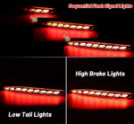 Black Housing Full LED Rear Bumper Fog Reflex Lamp for Tesla 17-23 Model 3 - Image 4