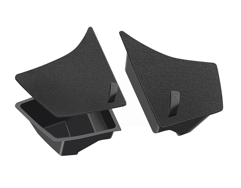 C33489 Black Left and Right Rear Trunk Storage Box w/ Cover for Tesla 24 Model 3 - Image 1