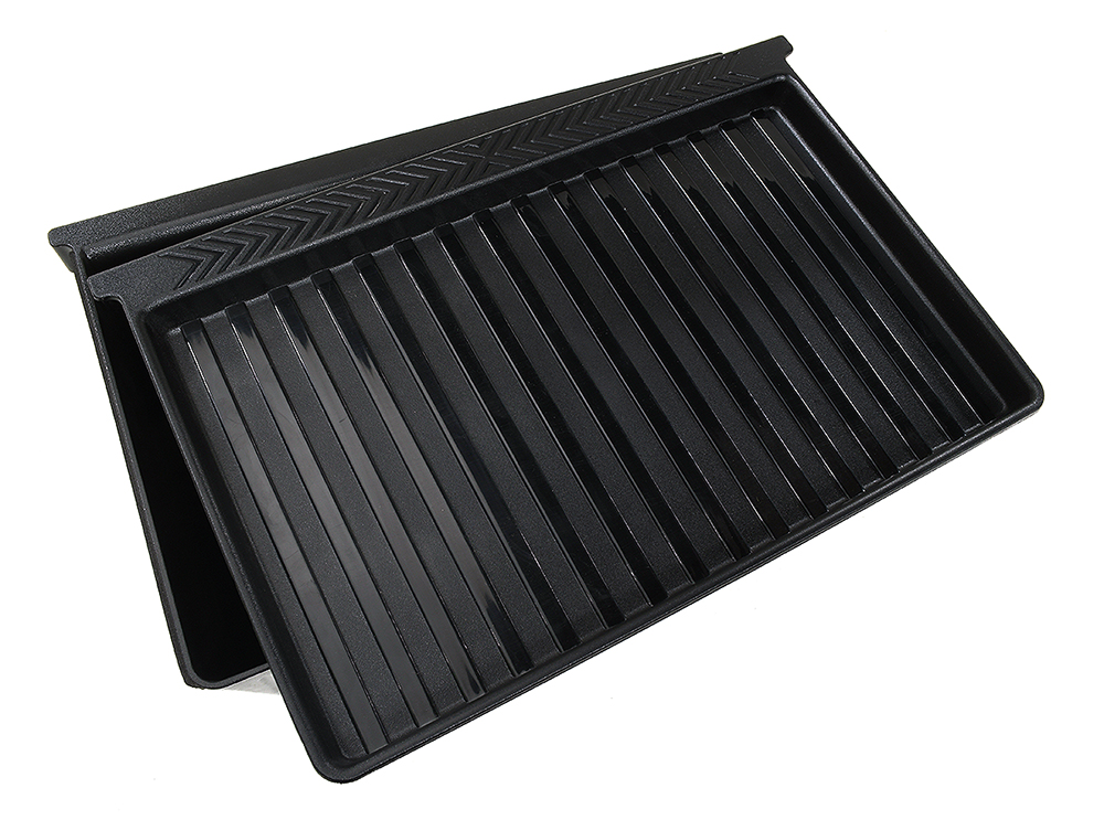 C33529 Black ABS Under-Seat Storage Tray w/ Cover for Tesla 20-24 Model Y - Image 1