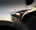 Glossy Black Side Camera Aero Trim Covers Shades for Tesla 20-23.6 Model Y - Image 2