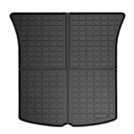 Black TPE Plastic Large Trunk Mat w/ Pattern for Tesla 20-24 Model Y 5 Seats
