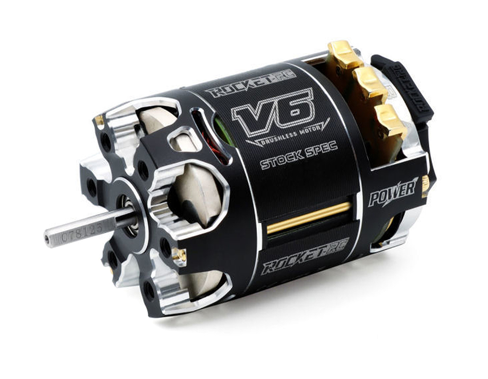 C33554 Rocket-RC V6 Stock SPEC 21.5T Sensored Brushless Motor - Image 1