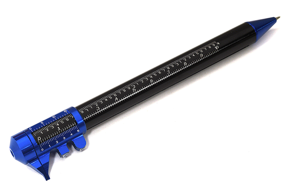 C33571BLUE Multifunction 0-100mm Caliper Roller Ball Pen Machinist Stationery - Image 1