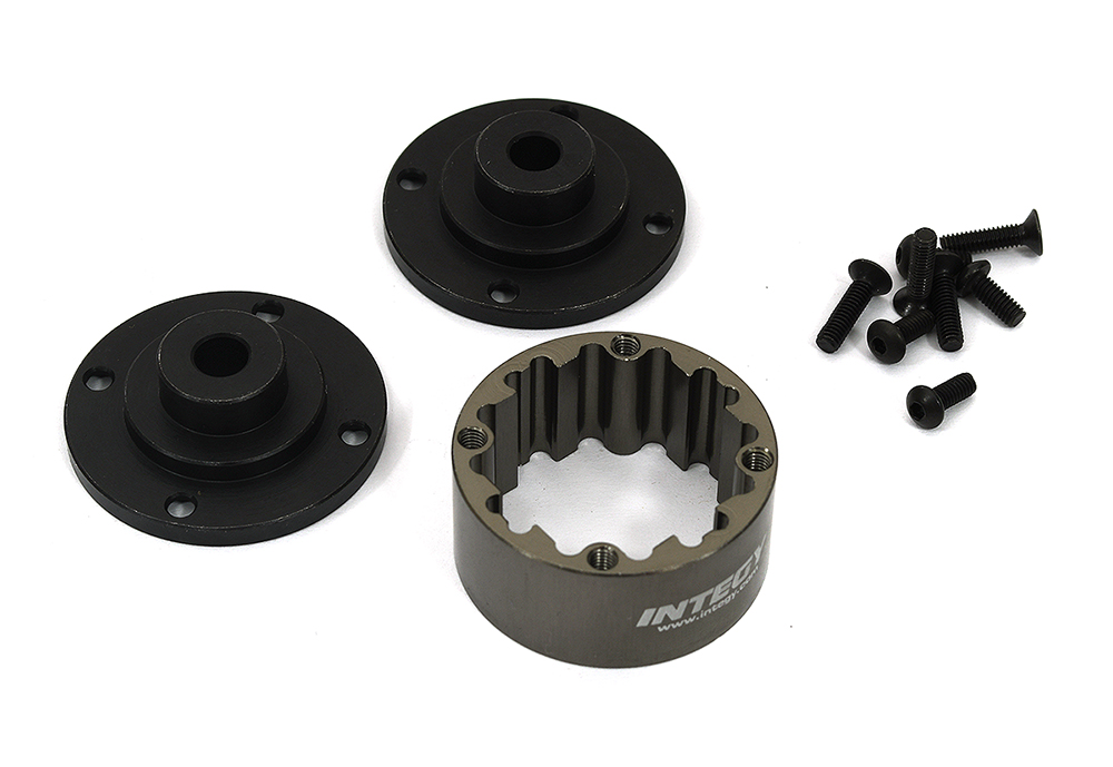C33583GREY Billet Machined Center Differential Case for Losi 1/10 Lasernut U4 Rock Racer - Image 1