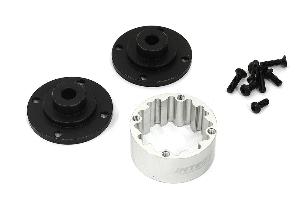 C33583SILVER Billet Machined Center Differential Case for Losi 1/10 Lasernut U4 Rock Racer - Image 1