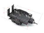 Machined Alloy Dual Axle Flatbed RC Car Trailer Kit, Silver, 1/16-1/18 Scale - Image 5