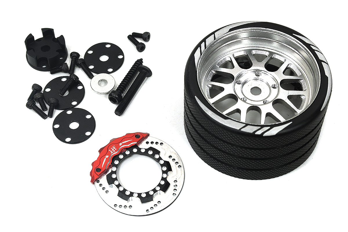 C33905 Alloy 14 Spoke Silver Steering Wheel Upgrade Compatible with Flysky NB4 - Image 1