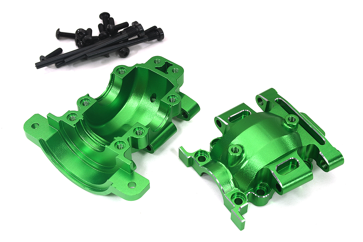 C33941GREEN 7075 Alloy Rear Upper & Lower Bulkhead in Green for Traxxas Mini Maxx 10729 - Image 1