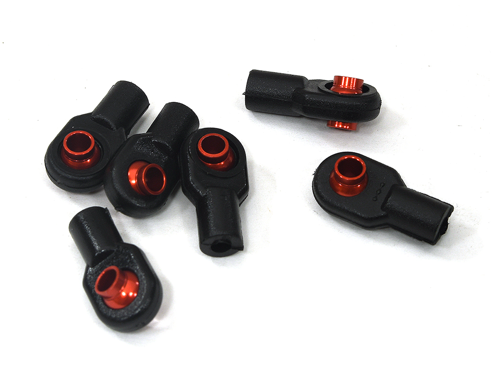 C33953RED Red M3 Size Short Ball Ends for 3mm Tie Rods and Ball Links Compatible - Image 1