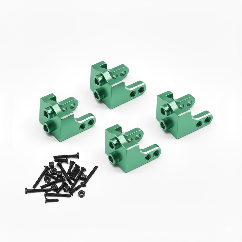 C34106GREEN Alloy Machined Upper Shock Mounts Upgrade for Losi 1/18 Mini LMT LOS211044 - Image 1