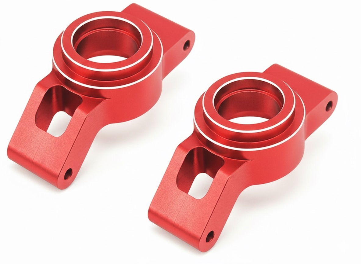 C34116RED 7075 Machined Rear Hub Carriers for TRX Pro Scale Sand Car Req 20x32x7mm BB 7852 - Image 1