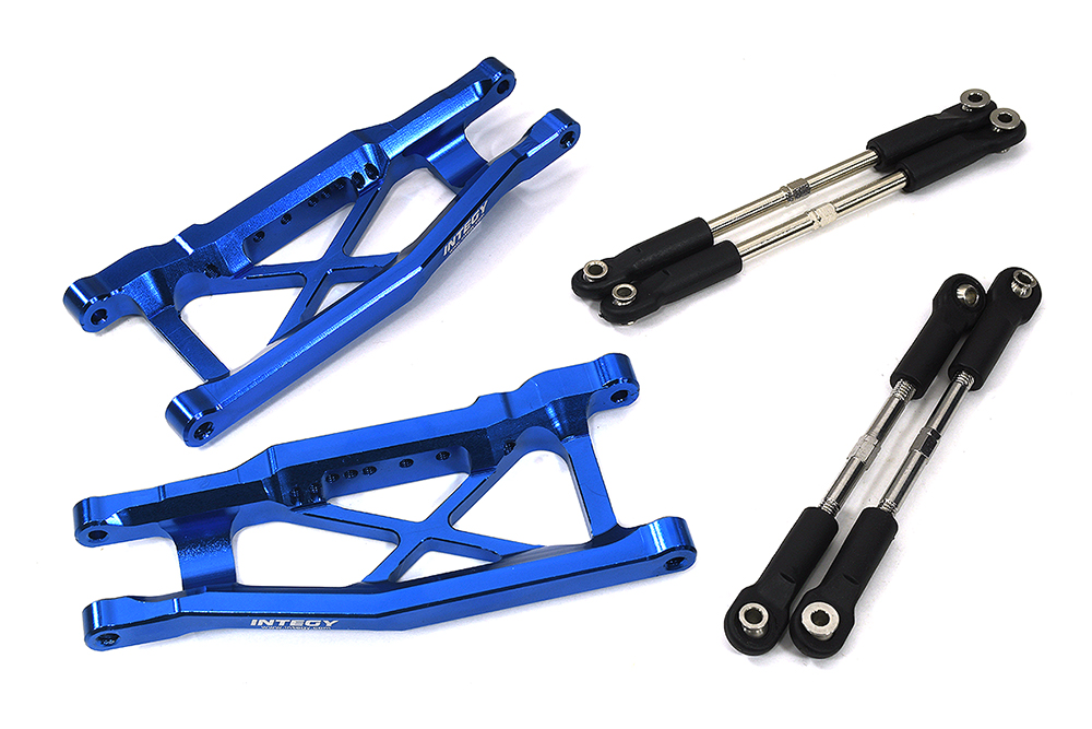 C34132BLUE Front +17mm Wide-Suspension Kit for Traxxas Stampede 4X4 & Rustler 4X4 w/ 3655R - Image 1
