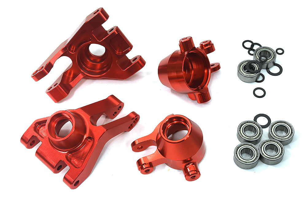C34196RED +16mm Wide-Suspension Kit for Stampede 4X4, Rustler 4X4, Jato 4X4 9050 9037 - Image 1