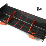 Carbon Fiber Rear Aero Wing Kit for Arrma 1/10 Vorteks 2WD 4X4 3s BLX ARA480045