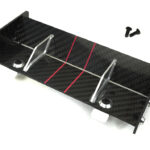 Carbon Fiber Rear Aero Wing Kit for Arrma 1/10 Vorteks 2WD 4X4 3s BLX ARA480045
