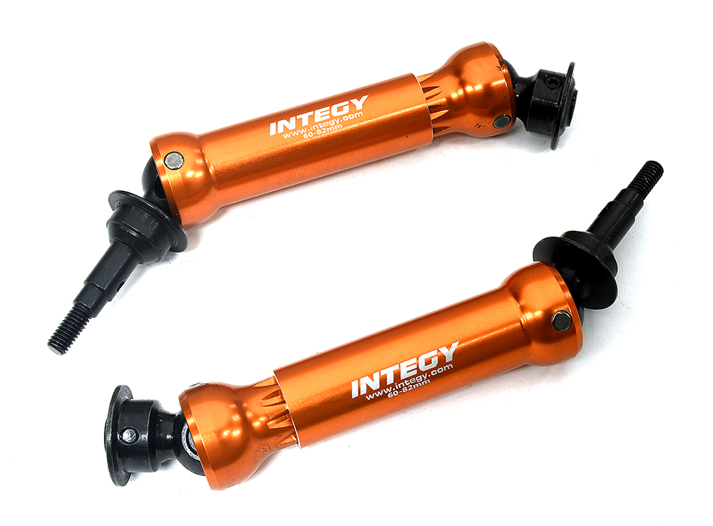 C34211ORANGE 0 to +10mm Front Universal Drive Shafts for 1/10 Stampede 4X4 & Rustler 4X4 9051 - Image 1