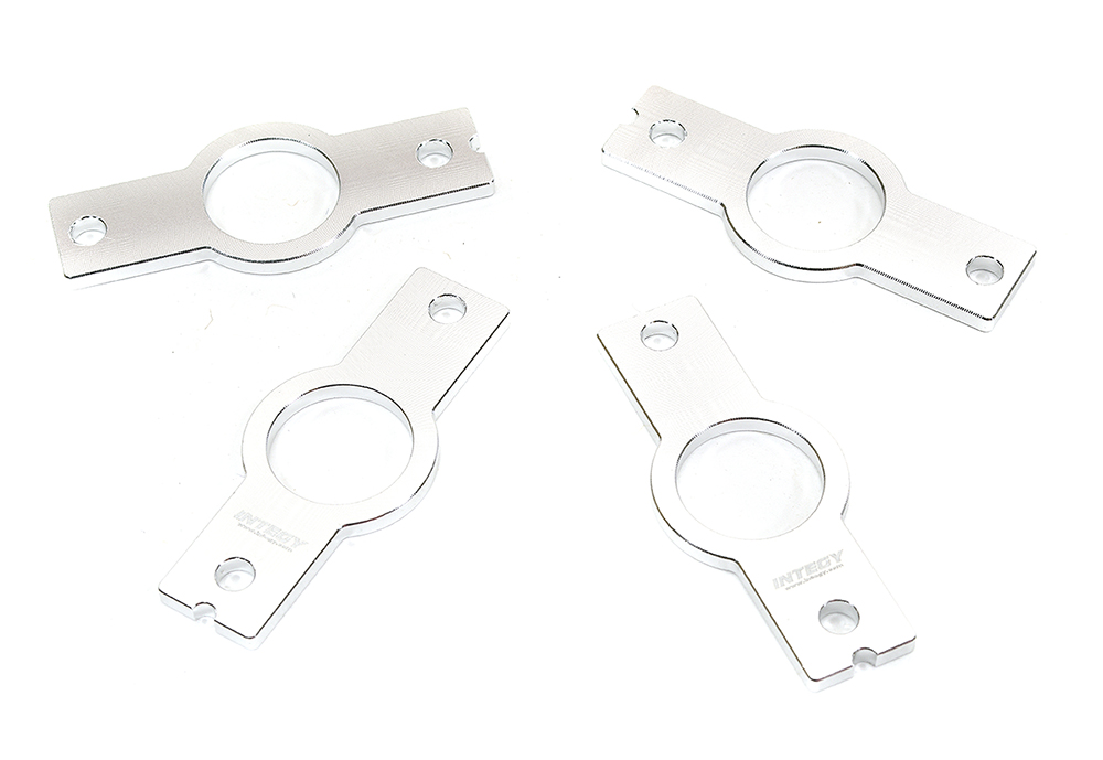 C34218SILVER Aluminum C-Hub Plates without Hardware for Tamiya Super Clod Buster - Image 1